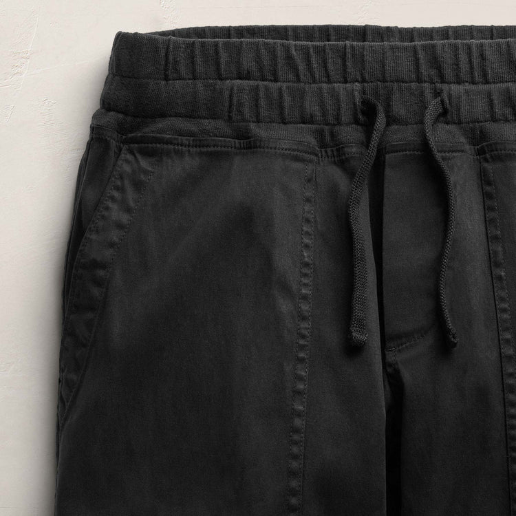Mixed Media Straight Pant in Black | James Perse Los Angeles