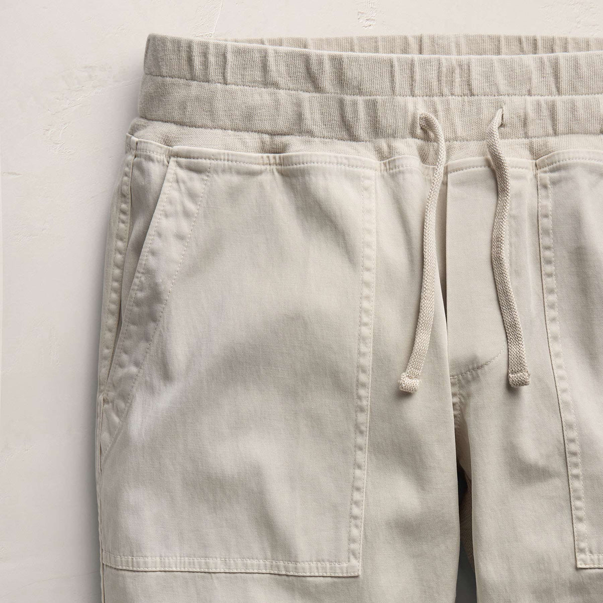 Mixed Media Straight Pant in Talc | James Perse Los Angeles