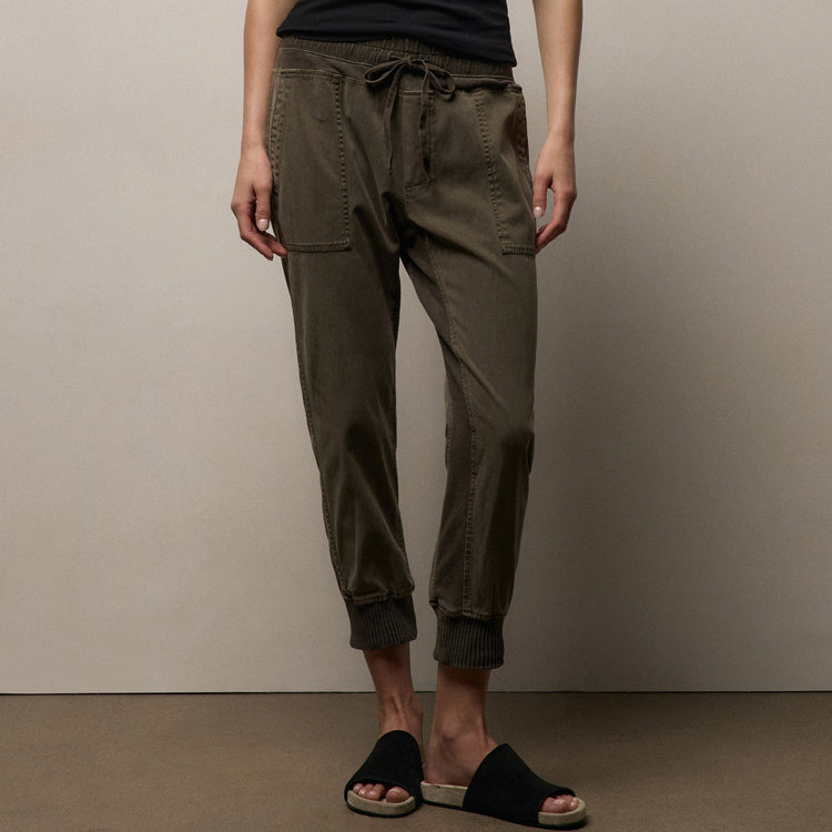 Mixed Media Pant in Army Green Pigment | James Perse Los Angeles
