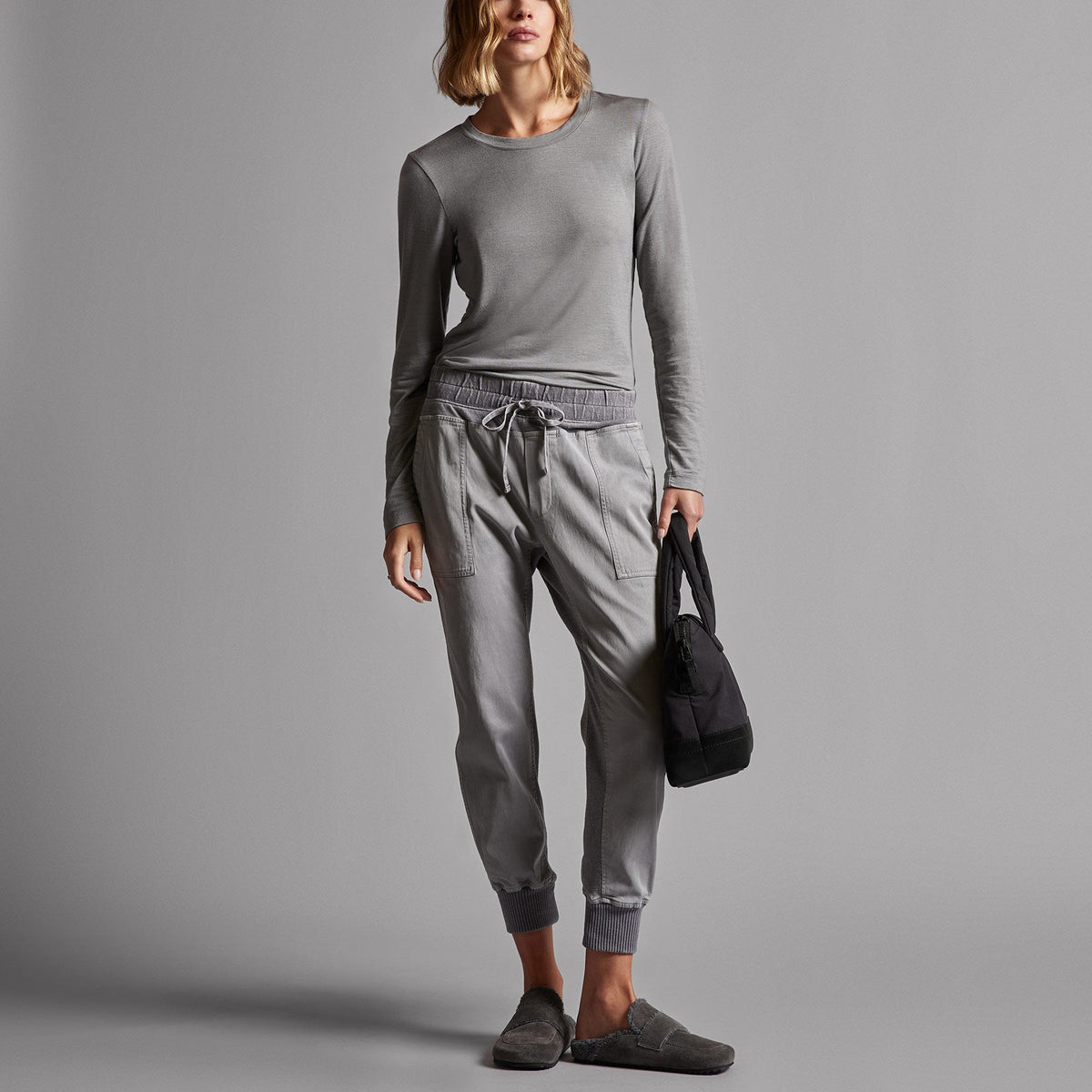 Mixed Media Pant in Breeze Pigment | James Perse Los Angeles