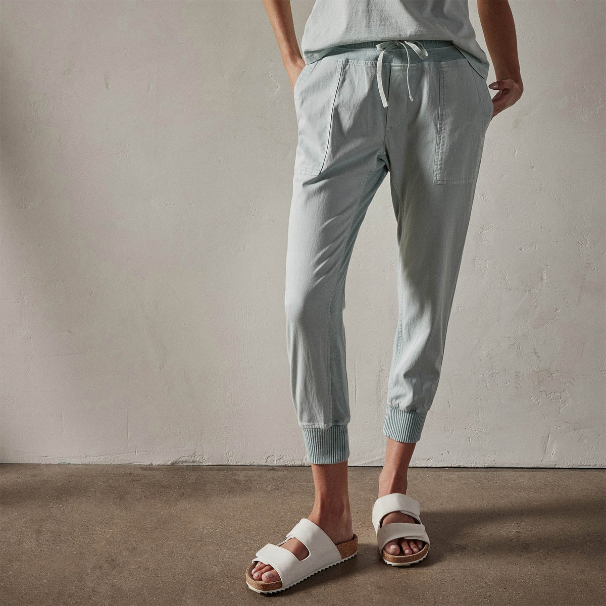 Mixed Media Pant in Ocean Spray Pigment | James Perse Los Angeles 