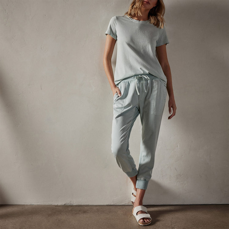 Mixed Media Pant in Ocean Spray Pigment | James Perse Los Angeles 