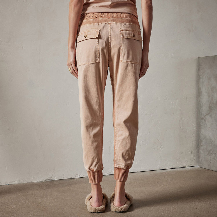 Mixed Media Pant in White Peach Pigment | James Perse Los Angeles