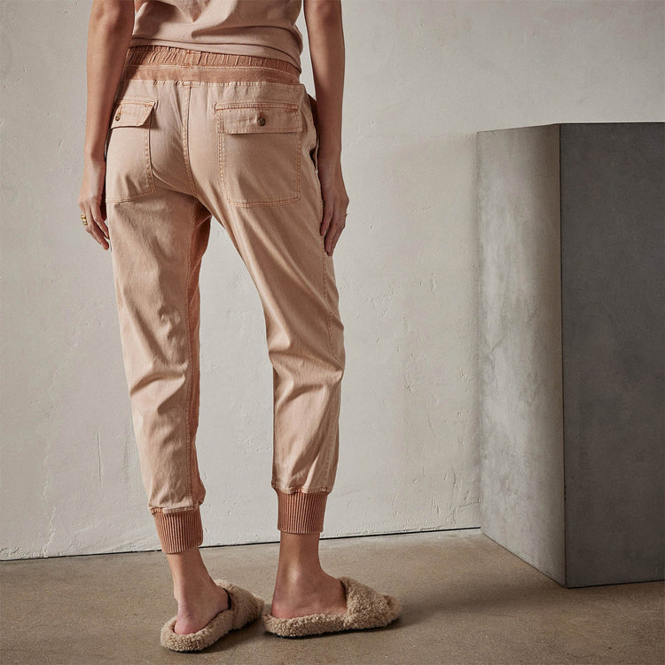 Mixed Media Pant in White Peach Pigment | James Perse Los Angeles