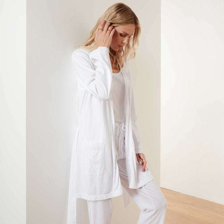 Jersey Robe - White | James Perse Los Angeles