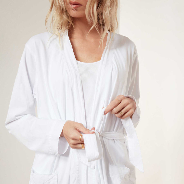 Jersey Robe - White | James Perse Los Angeles