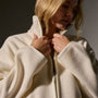 Wool Jersey Zip Up Jacket in Ivory | James Perse Los Angeles