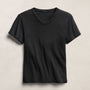 Compact Cotton Baby V Tee in Washed Black | James Perse Los Angeles