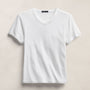 Compact Cotton Baby V Tee in White | James Perse Los Angeles