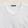 Compact Cotton Baby V Tee in White | James Perse Los Angeles