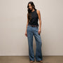 Compact Cotton High Neck Tank in Washed Black | James Perse Los Angeles