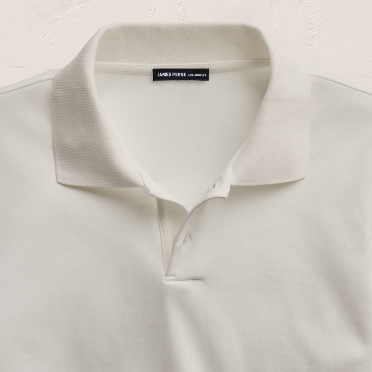 Fitted Polo in Off White | James Perse Los Angeles