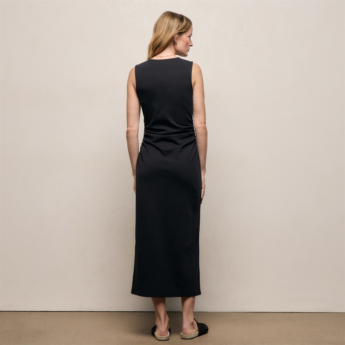 Cotton Jersey Tank Dress in Black | James Perse Los Angeles