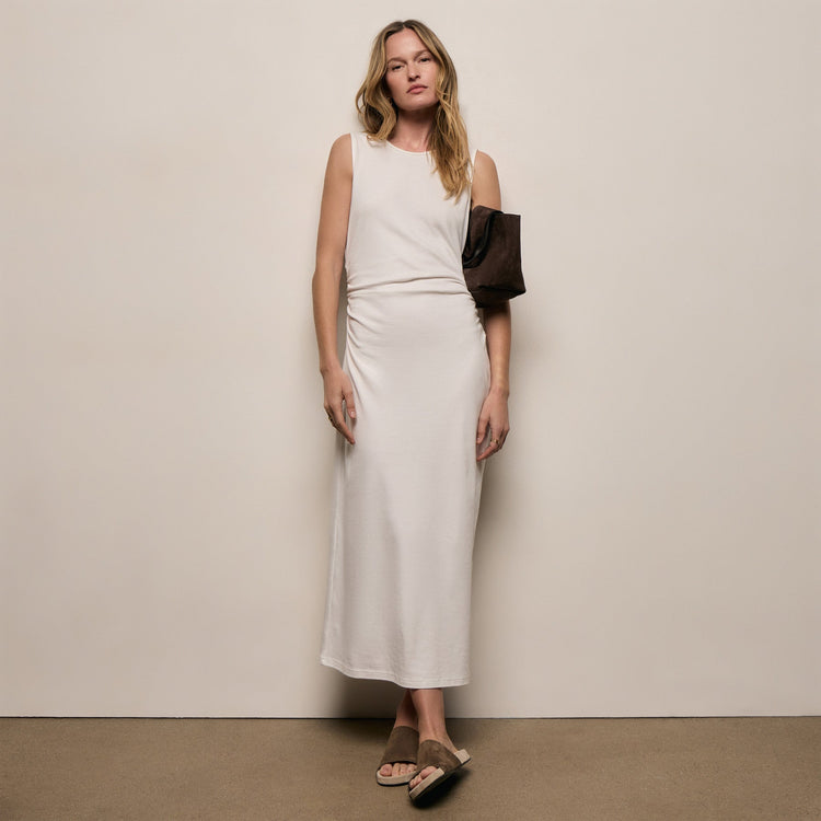 Cotton Jersey Tank Dress in Off White | James Perse Los Angeles