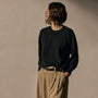 Spun Cashmere Crew Neck in Black | James Perse Los Angeles