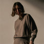Spun Cashmere Crew Neck in Warm Brown | James Perse Los Angeles
