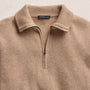 Italian Spun Cashmere Half Zip in Soft Beige/Stucco | James Perse Los Angeles