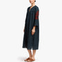 Rose Embroidered Caftan Dress - Laurel/Red | James Perse Los Angeles