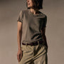 Slub Jersey Shrunken Tee in Concrete Pigment | James Perse Los Angeles