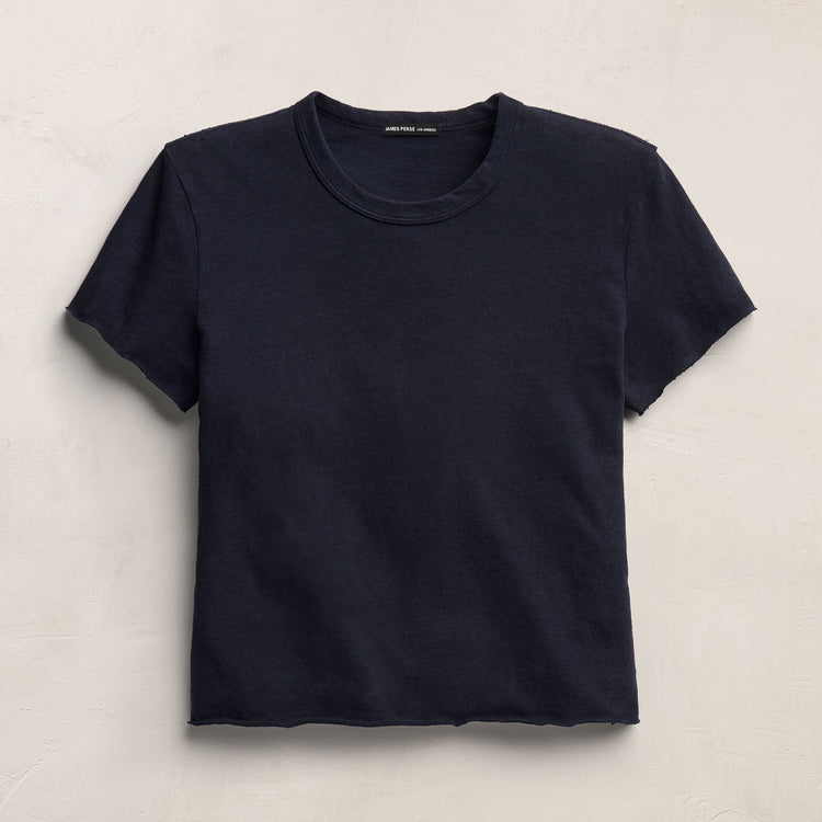 Slub Jersey Shrunken Tee in Classic Navy | James Perse Los Angeles