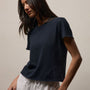 Slub Jersey Shrunken Tee in Classic Navy | James Perse Los Angeles
