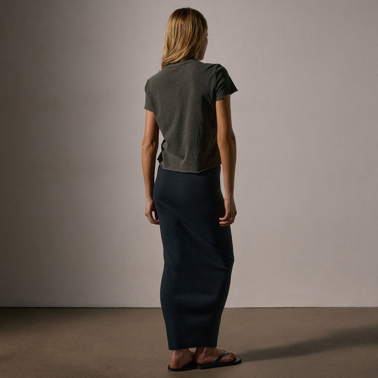 Slub Jersey Shrunken Tee in Granite Pigment | James Perse Los Angeles
