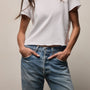 Slub Jersey Shrunken Tee in White | James Perse Los Angeles