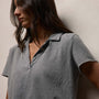 Slub Jersey Open Polo in Ore Pigment | James Perse Los Angeles