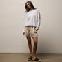 Slub Jersey Long Sleeve Tee in White | James Perse Los Angeles
