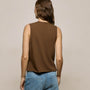Slub Jersey Henley Tank in Cocoa | James Perse Los Angeles