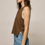 Slub Jersey Henley Tank in Cocoa | James Perse Los Angeles