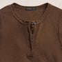 Slub Jersey Henley Tank in Cocoa | James Perse Los Angeles
