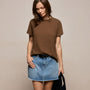 Slub Jersey Classic Tee in Cocoa | James Perse Los Angeles
