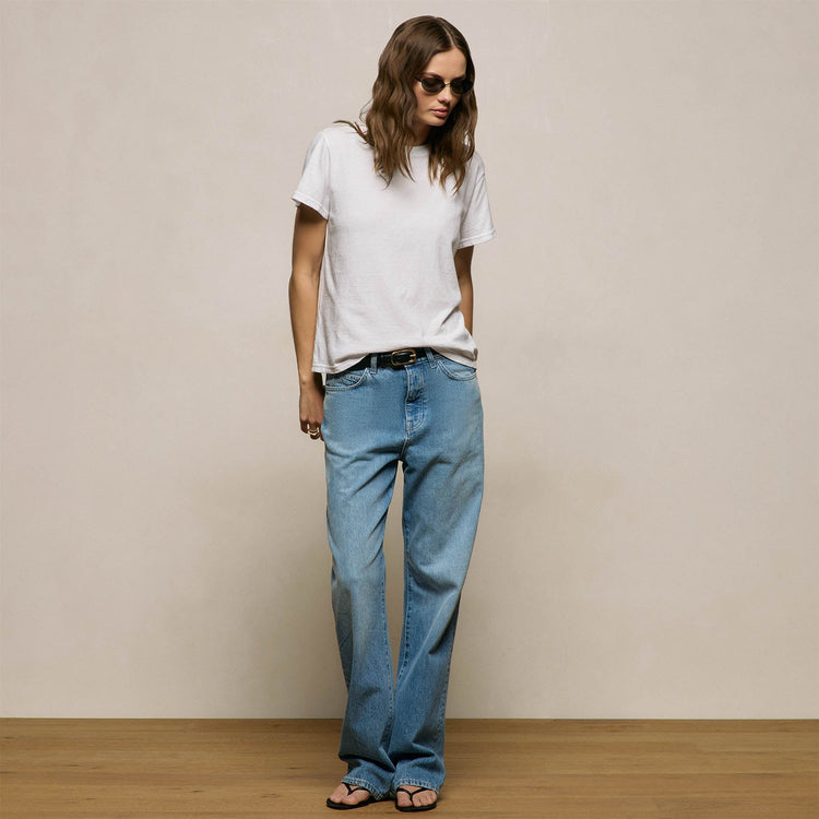 Slub Jersey Classic Tee in White | James Perse Los Angeles