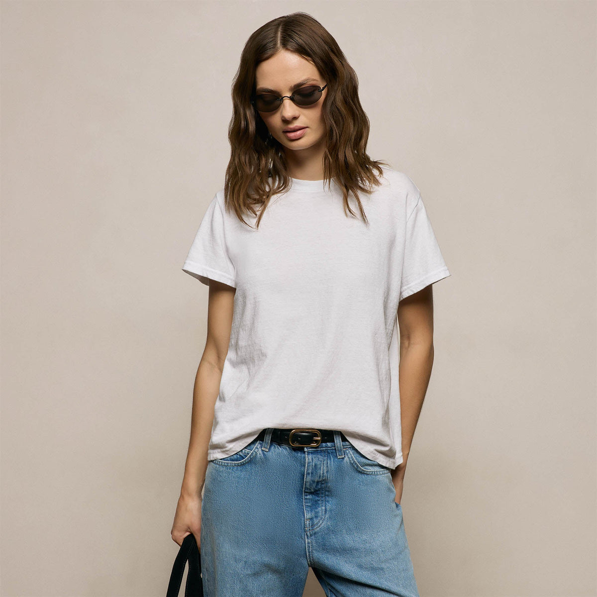 Slub Jersey Classic Tee in White | James Perse Los Angeles