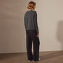 Long Sleeve Boxy Slub Top in Magma Pigment | James Perse Los Angeles