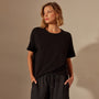Slub Jersey Boxy Tee in Black | James Perse Los Angeles