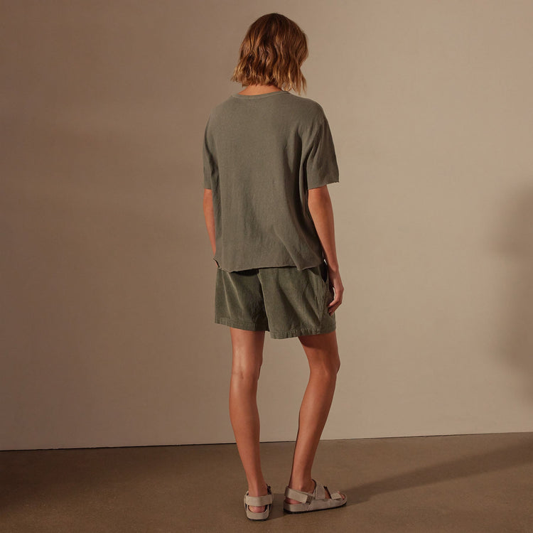 Natural Slub Boxy Short Sleeve Tee in Palm Pigment | James Perse Los Angeles