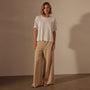 Natural Slub Boxy Short Sleeve Tee in White | James Perse Los Angeles