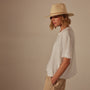 Natural Slub Boxy Short Sleeve Tee in White | James Perse Los Angeles