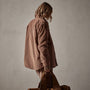 Sherpa Lined Oversized Corduroy Jacket in Chestnut | James Perse Los Angeles