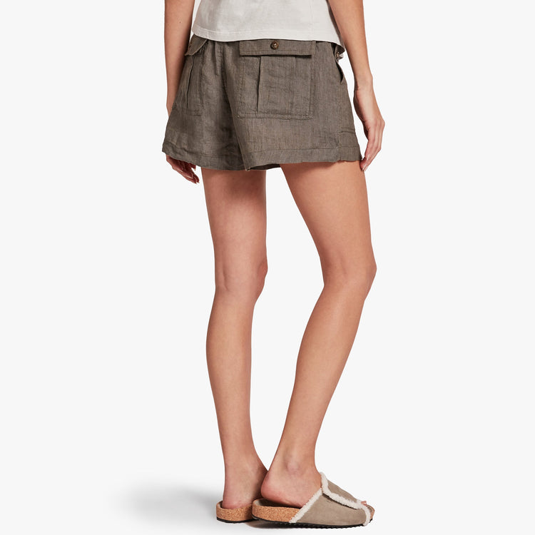 Linen Military Short In Artichoke | James Perse Los Angeles
