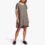 Linen Back Pleat Shift Dress In Artichoke | James Perse Los Angeles