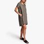 Linen Back Pleat Shift Dress In Artichoke | James Perse Los Angeles