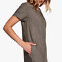 Linen Back Pleat Shift Dress In Artichoke | James Perse Los Angeles