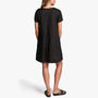 Linen Back Pleat Shift Dress In Black | James Perse Los Angeles