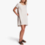 Linen Back Pleat Shift Dress In Wheat | James Perse Los Angeles