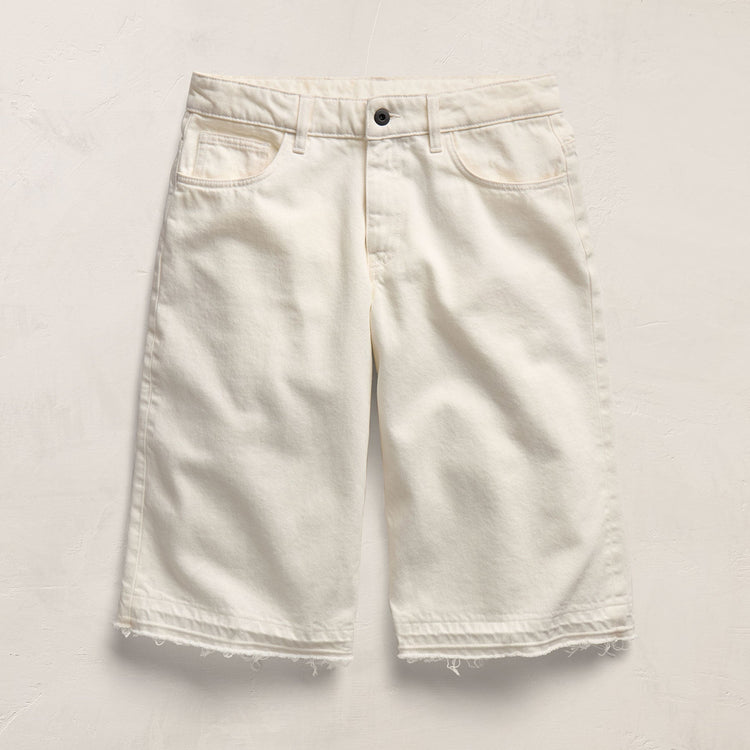 Relaxed Jort in Off White | James Perse Los Angeles