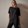 Oversized Boxy Tee in Black | James Perse Los Angeles