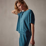 Oversized Boxy Tee in Teal Pigment | James Perse Los Angeles